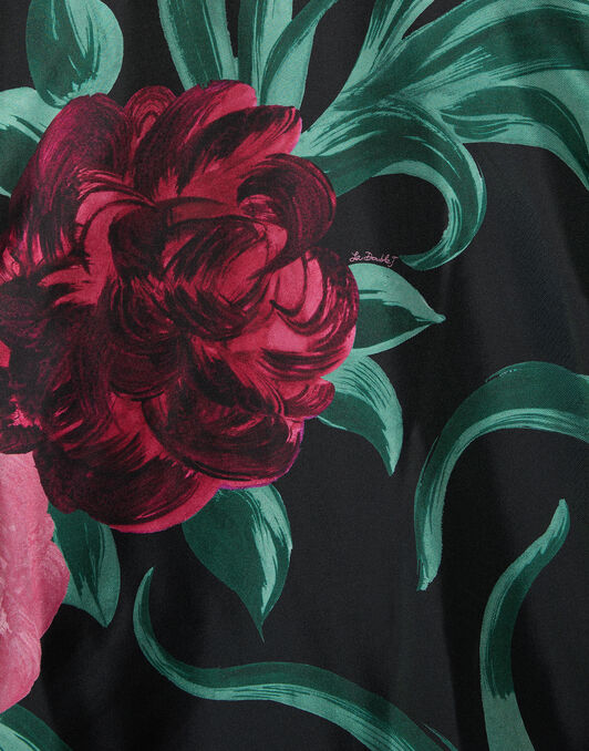 Make An Exit Top La DoubleJ: Peony Black TOP0179SIL001