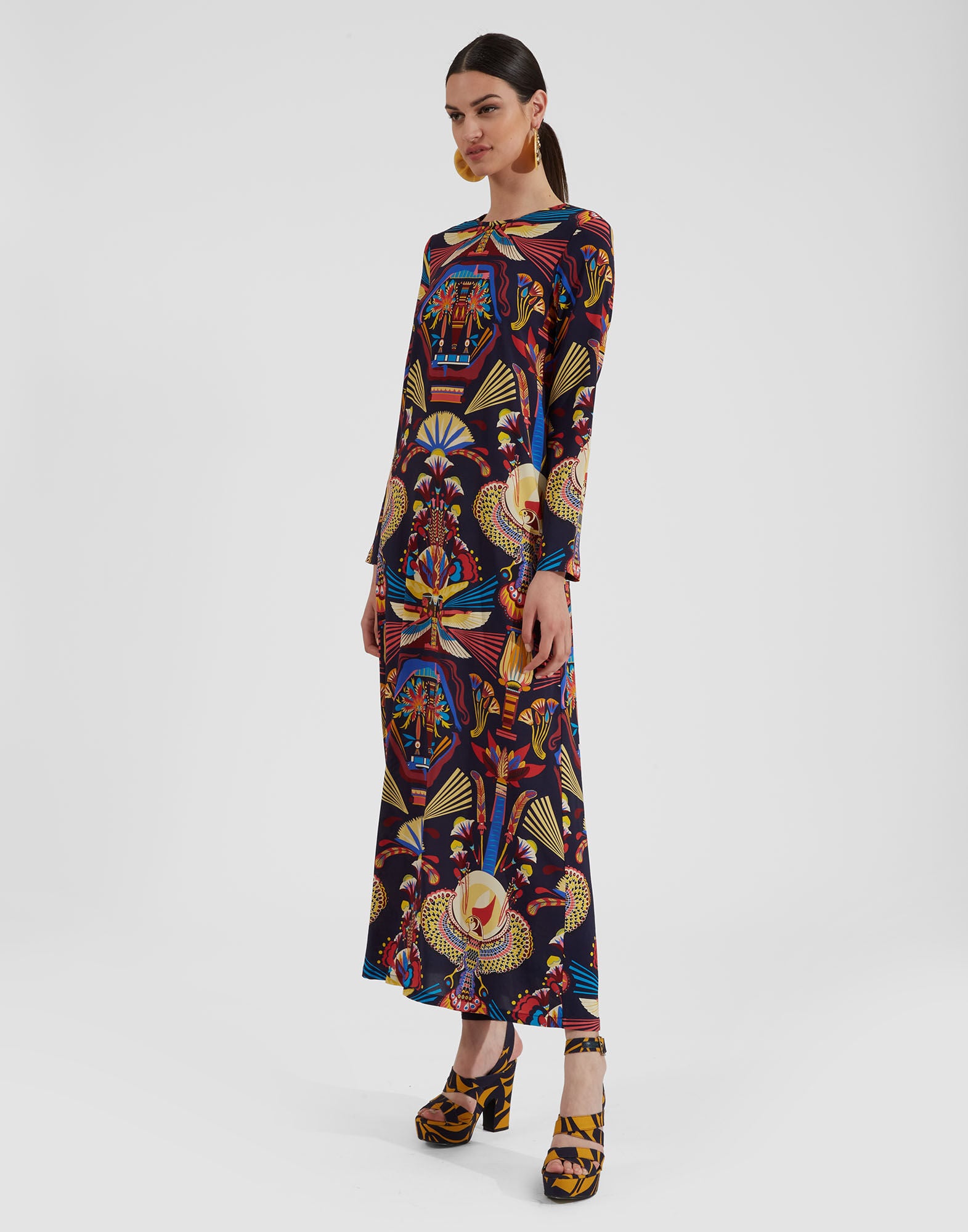Long Sleeve Swing Dress La DoubleJ: Nephthys Navy Long Sleeve Swing Dress La DoubleJ: Nephthys Navy DRE0184VIS001