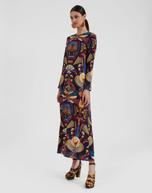 Long Sleeve Swing Dress La DoubleJ: Nephthys Navy Long Sleeve Swing Dress La DoubleJ: Nephthys Navy DRE0184VIS001
