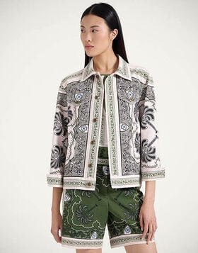 JJ Jean Jacket La DoubleJ: Mirage Placée Green JAC0070COT046