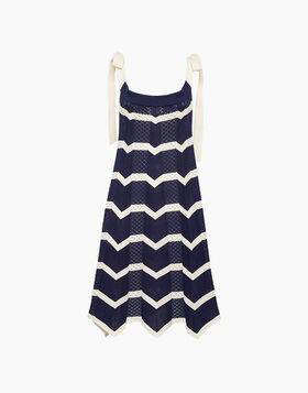 Chevron Dress La DoubleJ: Navy / Avorio DRE0509KNI079