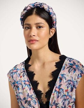Rapunzel Headband La DoubleJ: Mini Tropicana Mauve HEB0004FOD001