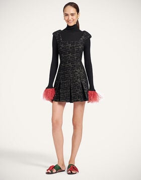 Pixie Dress La DoubleJ: Bicolor Black DRE1146WOL040