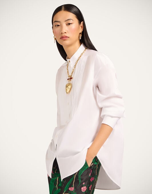 Oversize Peggy Shirt La DoubleJ: Solid White SHI0150COT064