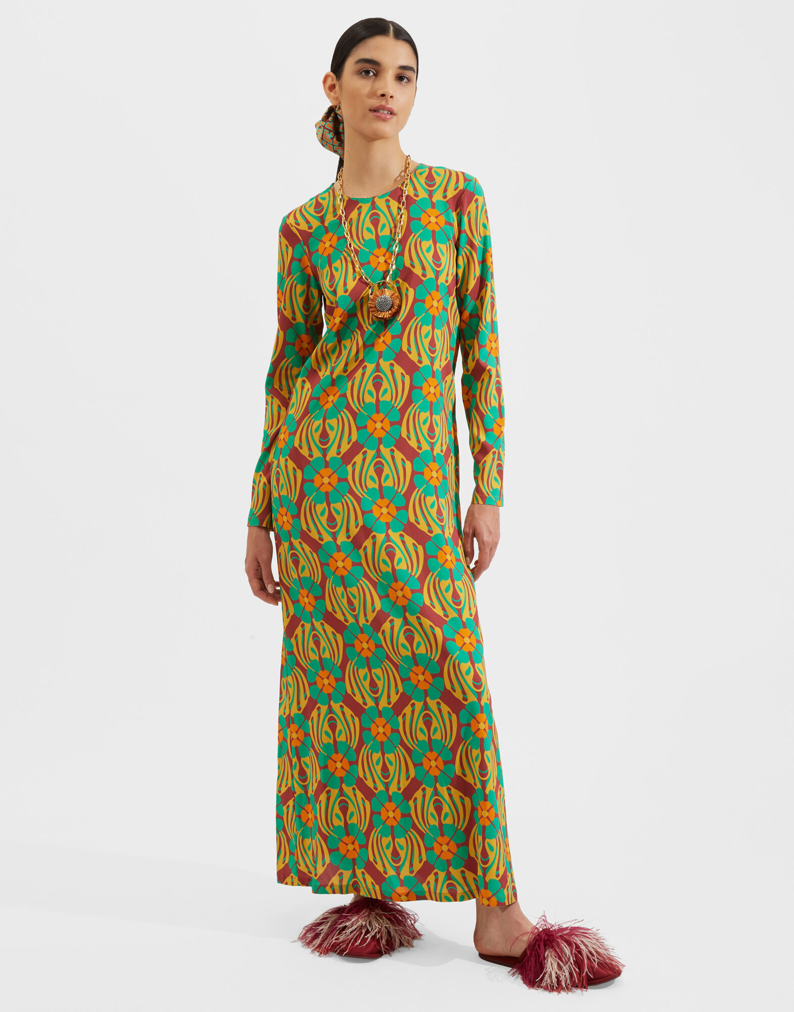 Long Sleeve Swing Dress La DoubleJ: Clover DRE0184VIS001