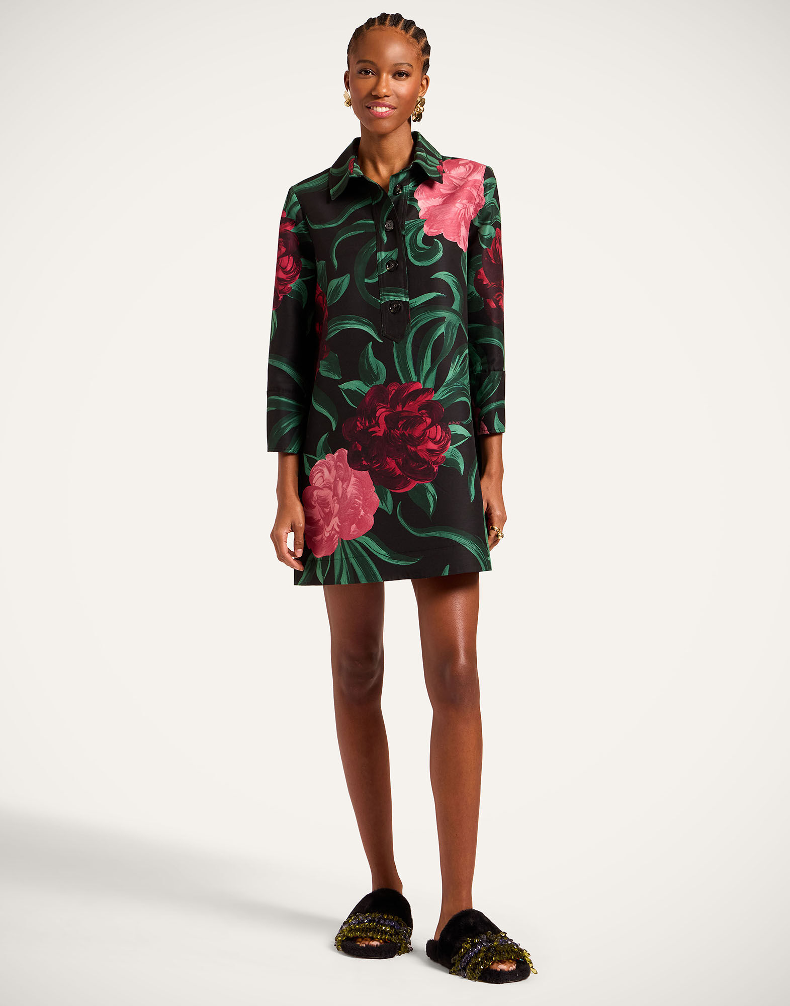 Short Artemis Dress La DoubleJ: Peony Black Short Artemis Dress La DoubleJ: Peony Black DRE0180CAD001