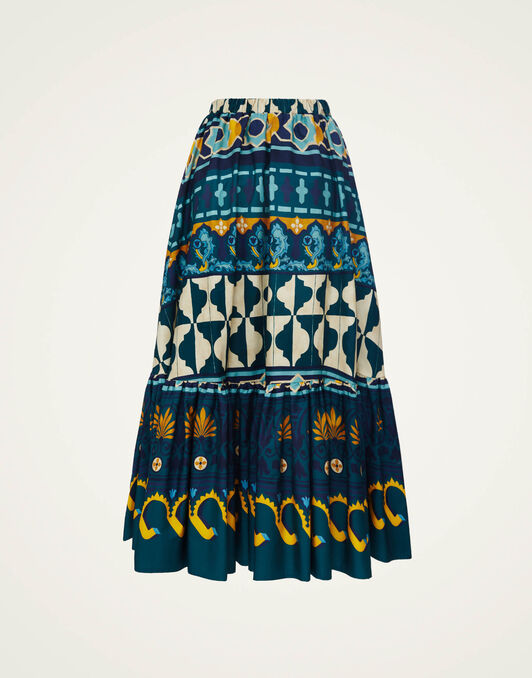 Sunset Skirt La DoubleJ: Casareale Placèe Emerald Sunset Skirt La DoubleJ: Casareale Placèe Emerald SKI0068COT039