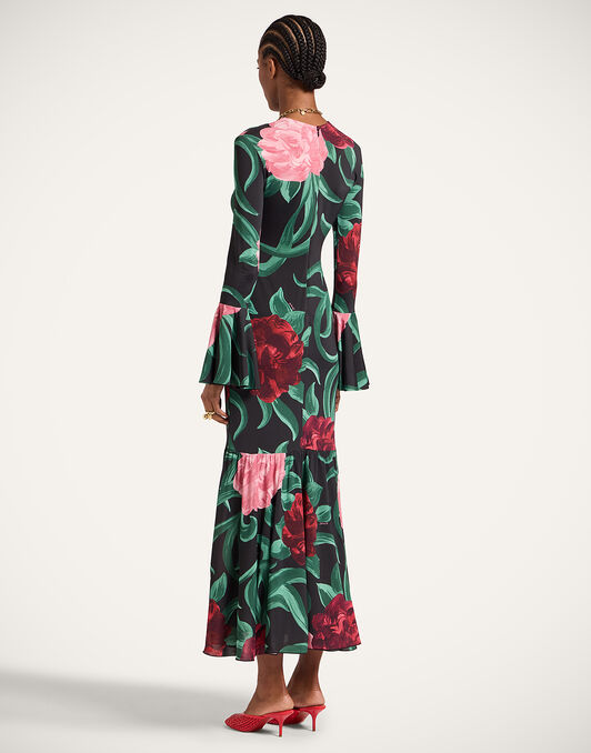Alba Dress La DoubleJ: Peony Black Alba Dress La DoubleJ: Peony Black DRE0670JER027