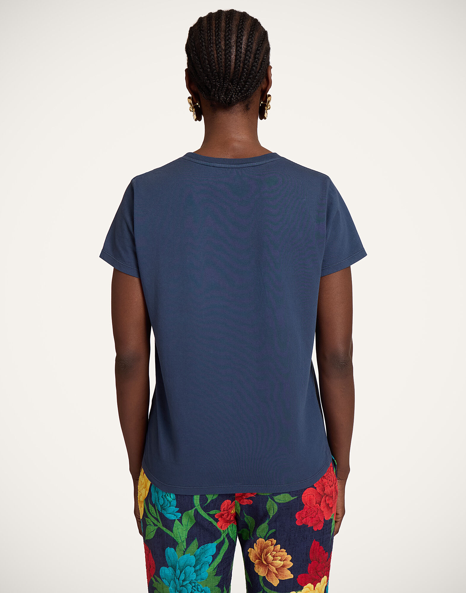 High Tee Shirt La DoubleJ: Joy Navy High Tee Shirt La DoubleJ: Joy Navy TSH0069JER079