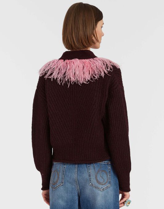 High Kick Cardigan La DoubleJ: Bordeaux High Kick Cardigan La DoubleJ: Bordeaux PUL0175KNI098