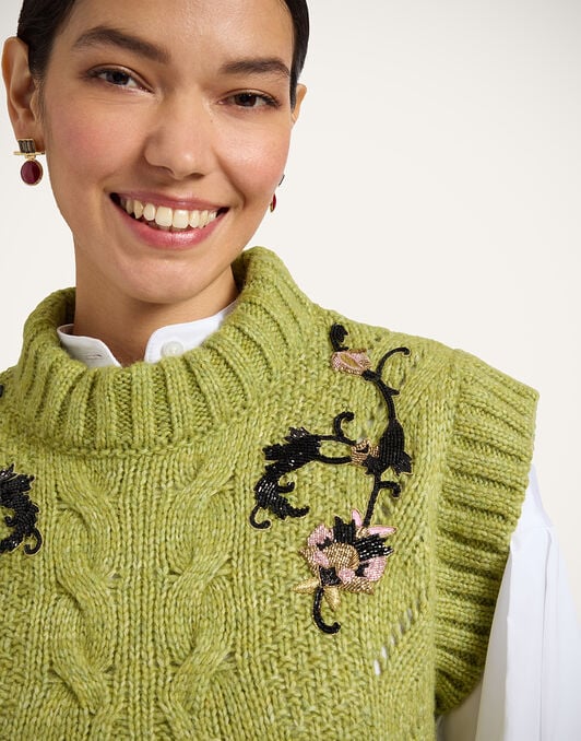 Cameo Vest La DoubleJ: Solid Light Green Cameo Vest La DoubleJ: Solid Light Green PUL0405KNI215