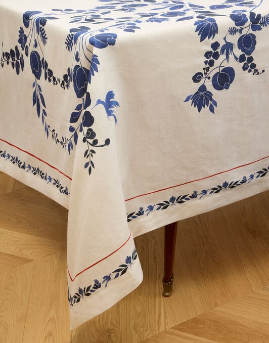 Medium Tablecloth La DoubleJ: Wildbird Placée Blue TBC0017LIN008