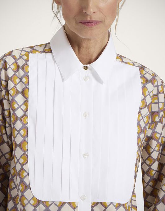 Peggy Shirt La DoubleJ: Half-Light Micro Cream Peggy Shirt La DoubleJ: Half-Light Micro Cream SHI0115COT001
