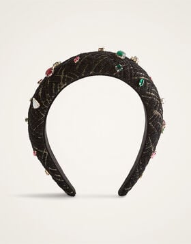 Medici Headband La DoubleJ: Bicolor Black HEB0026WOL040