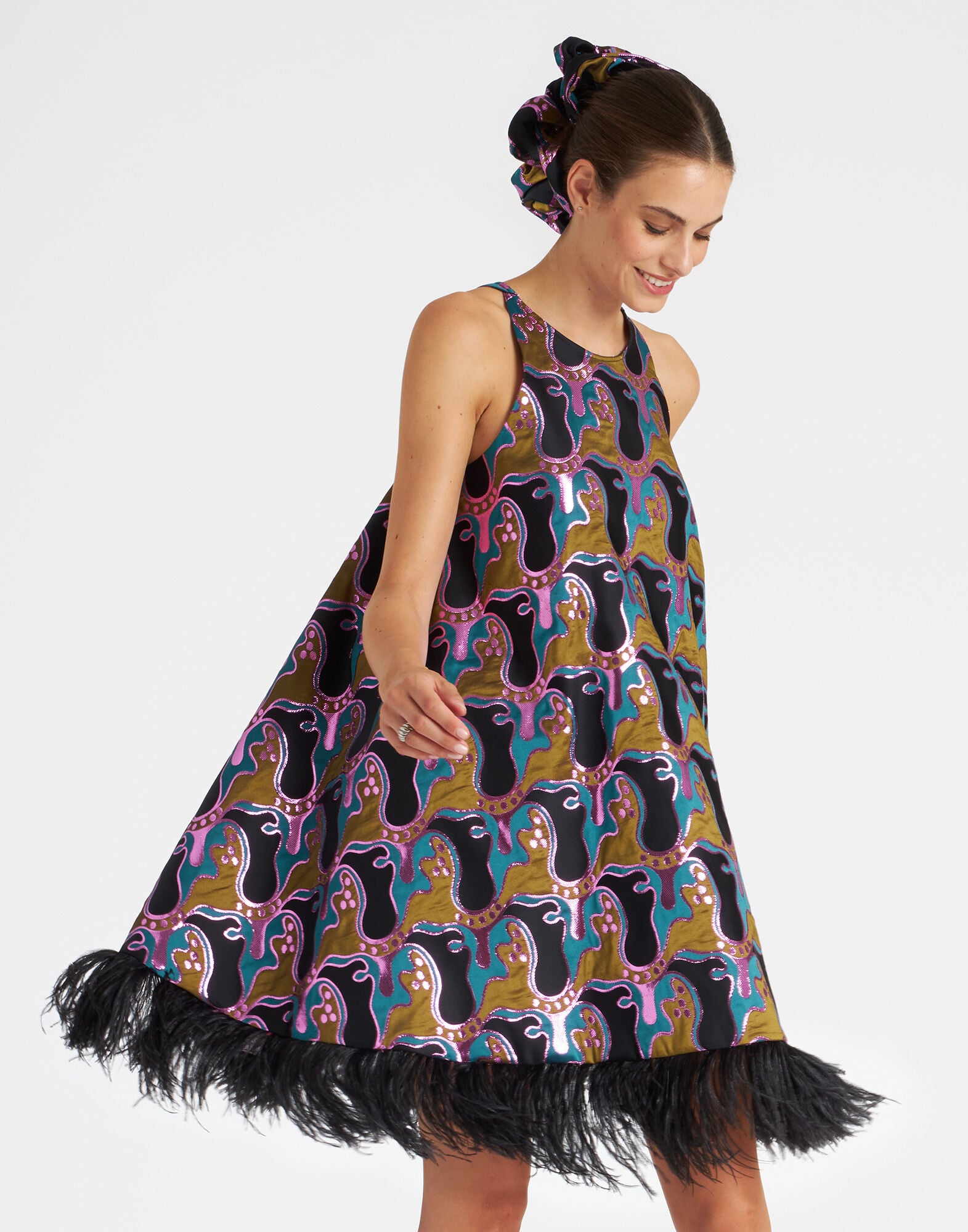 La Fenice Mini Dress La DoubleJ: Spritz Blue Petrol DRE0623JCQ040