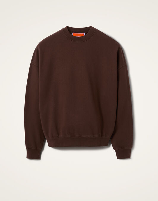Off Court Sweatshirt La DoubleJ: Solid Brown Off Court Sweatshirt La DoubleJ: Solid Brown SWE0035JER054