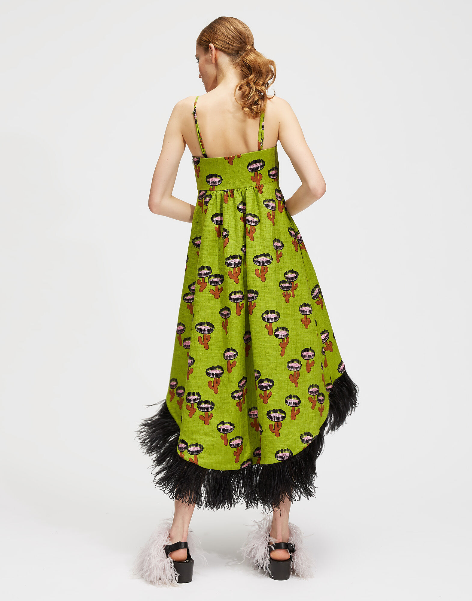 La Scala Dress La DoubleJ: Chirpy Cactus Verde La Scala Dress LaDoubleJ: Chirpy Cactus Verde DRE0160COT005