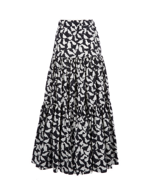 Big Skirt LaDoubleJ: Uccellini Bianchi SKI0001COT001