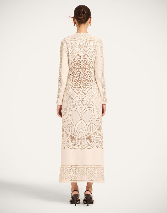 Lacey Long Sleeve Swing Dress La DoubleJ: Solid White Smoke Lacey Long Sleeve Swing Dress La DoubleJ: Solid White Smoke DRE0418EMB006
