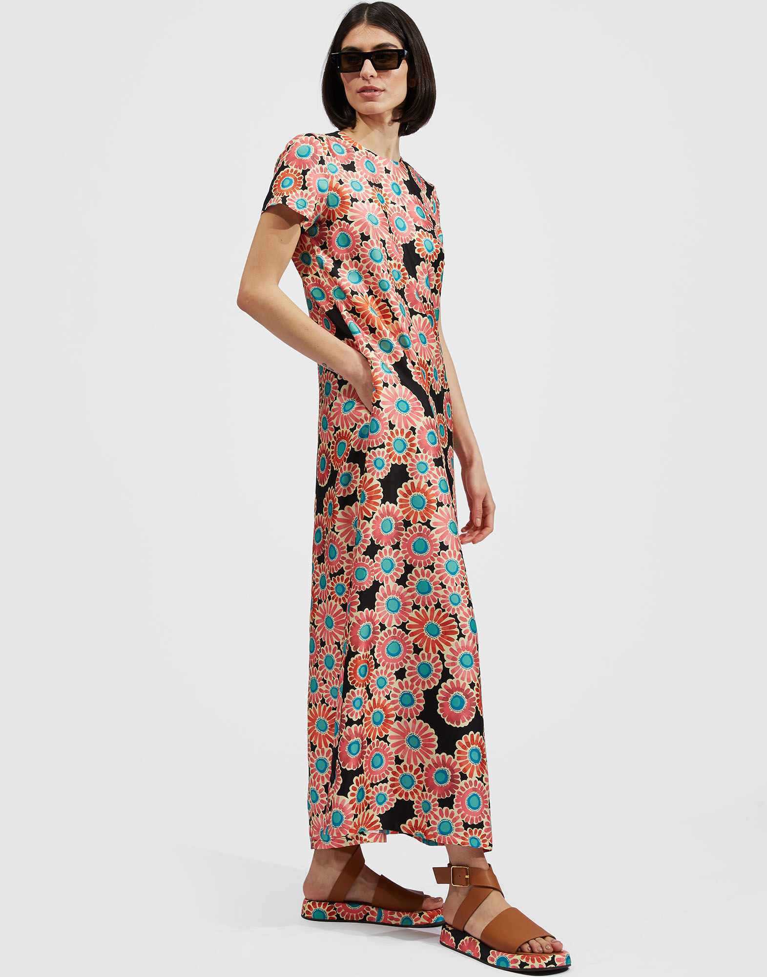 Swing Dress La DoubleJ: Crazy Daisy Black Swing Dress La DoubleJ: Crazy Daisy Black DRE0001SIL001