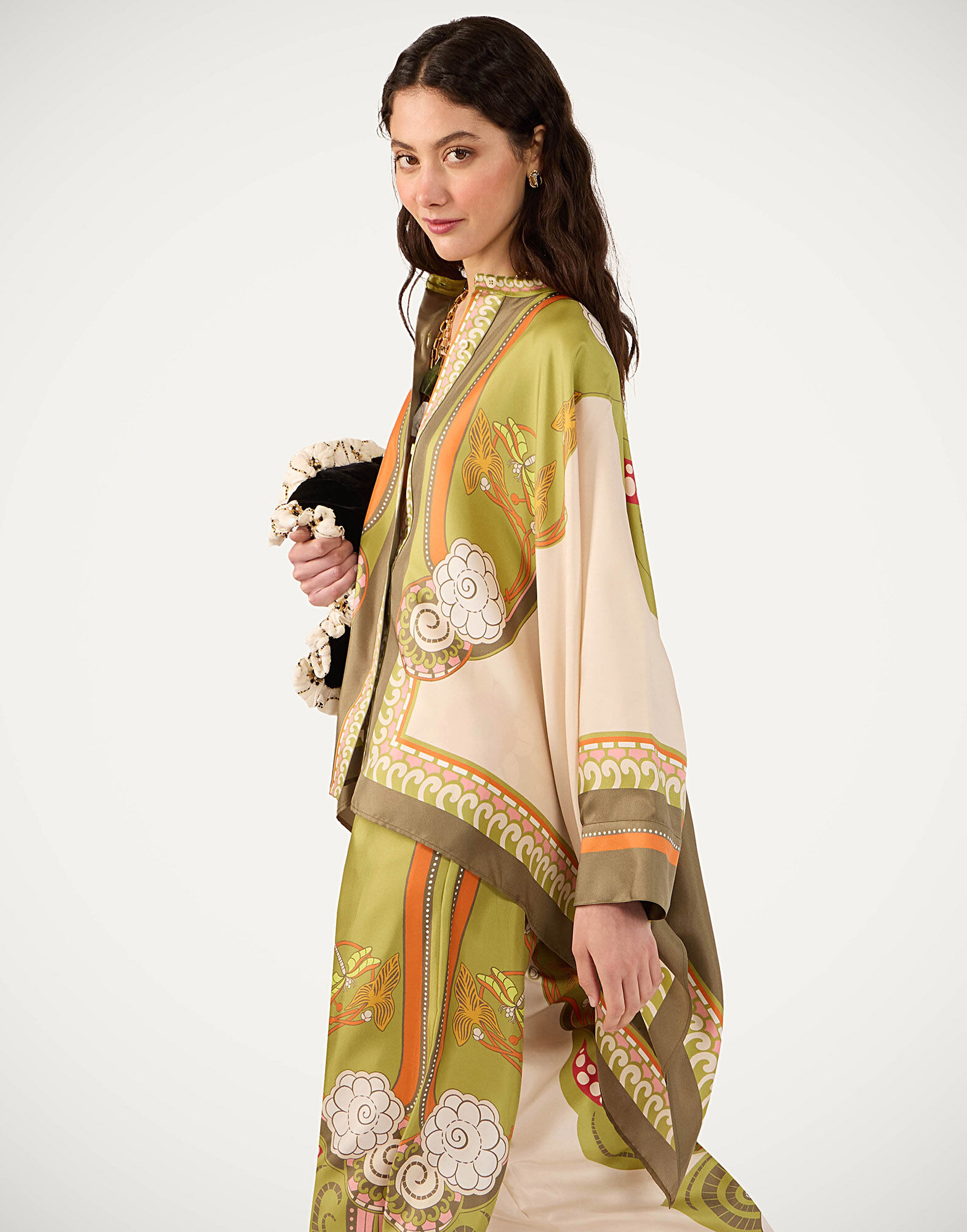 Foulard Shirt La DoubleJ: Ambrosia Placée Ivory Foulard Shirt La DoubleJ: Ambrosia Placée Ivory SHI0059SIL001