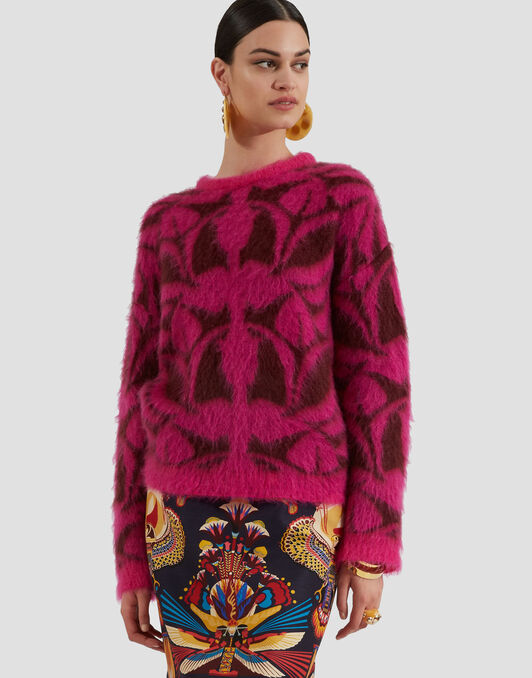 Camden Jumper La DoubleJ: Fuchsia & Bordeaux PUL0165KNI090