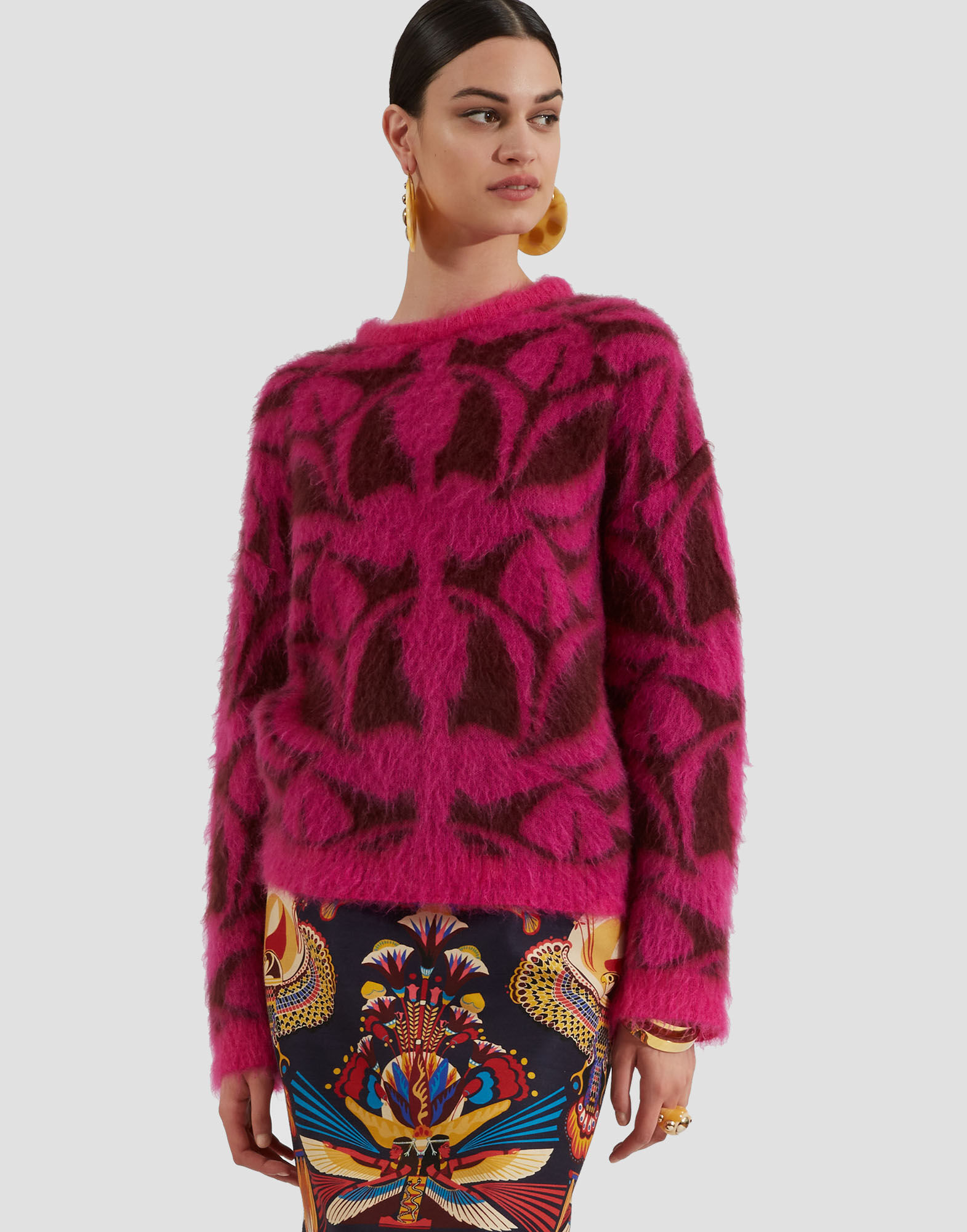 Camden Jumper La DoubleJ: Fuchsia & Bordeaux PUL0165KNI090