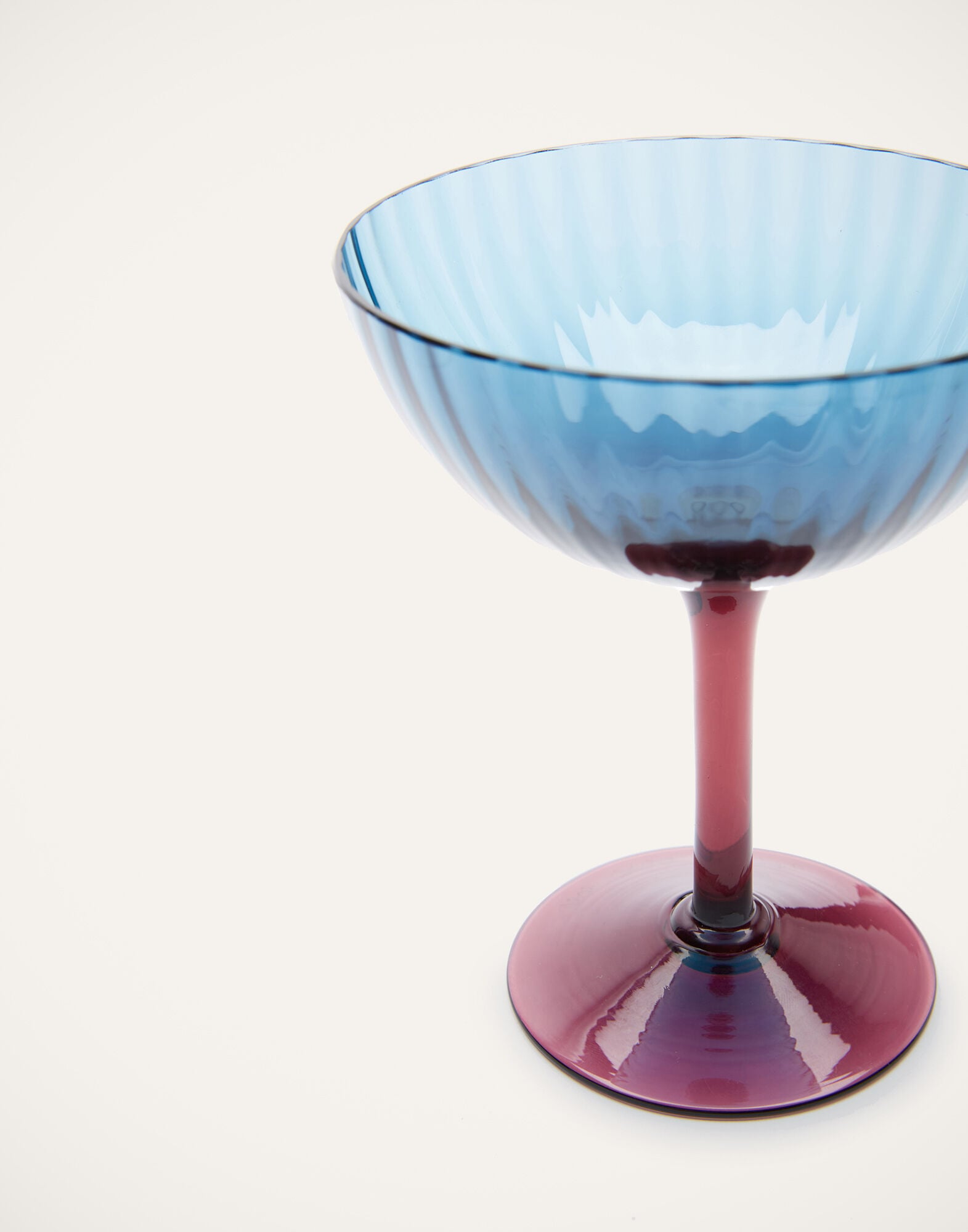 Champagne Coupe Set of 2 La DoubleJ: Blu Fumé Champagne Coupe Set of 2 La DoubleJ: Blu Fumé GLA0012MUR001