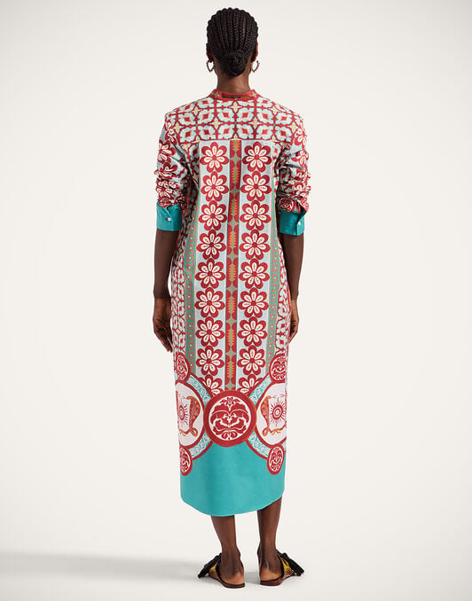 Sundowner Tunic La DoubleJ: Pagoda Placée Rust DRE0924COT015
