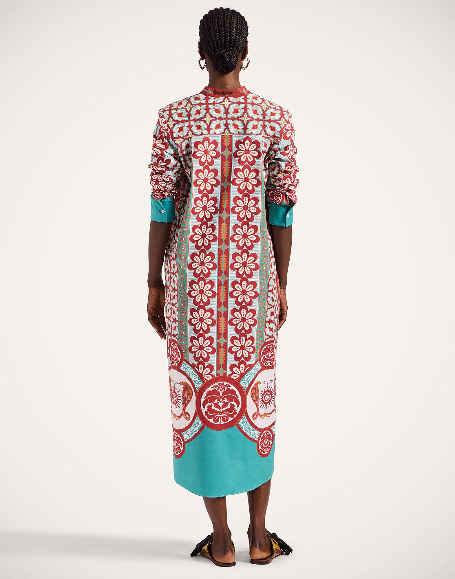Sundowner Tunic La DoubleJ: Pagoda Placée Rust DRE0924COT015
