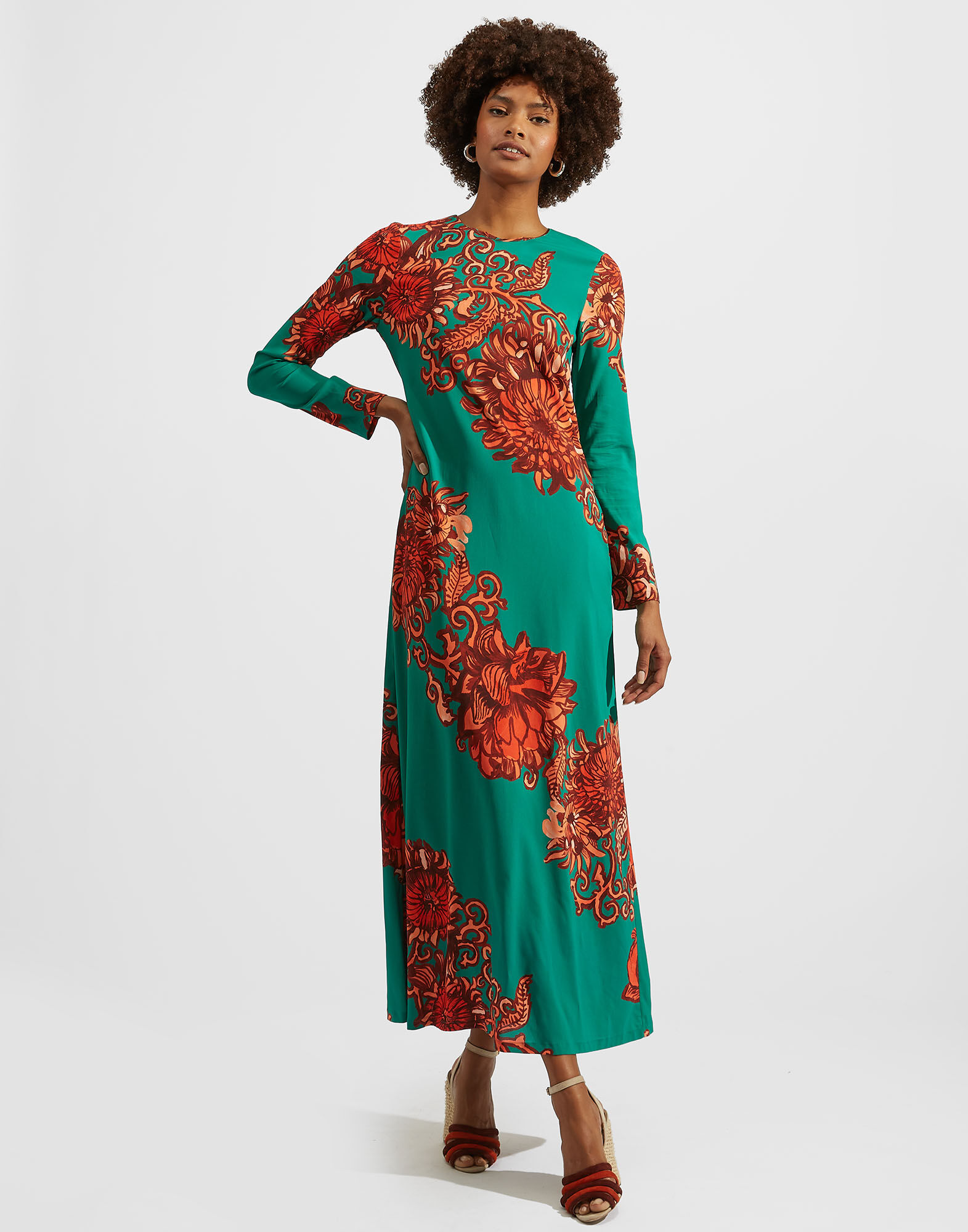 Long Sleeve Swing Dress La DoubleJ: Anemone Ghirlanda Long Sleeve Swing Dress La DoubleJ: Anemone Ghirlanda DRE0184VIS001