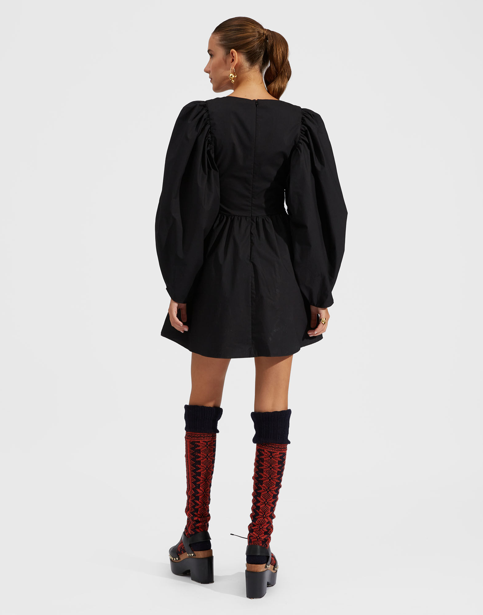 Dolly Embroidered Dress La DoubleJ: Solid Black Dolly Embroidered Dress La DoubleJ: Solid Black DRE0422COT001