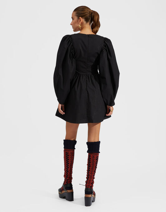 Dolly Embroidered Dress La DoubleJ: Solid Black Dolly Embroidered Dress La DoubleJ: Solid Black DRE0422COT001