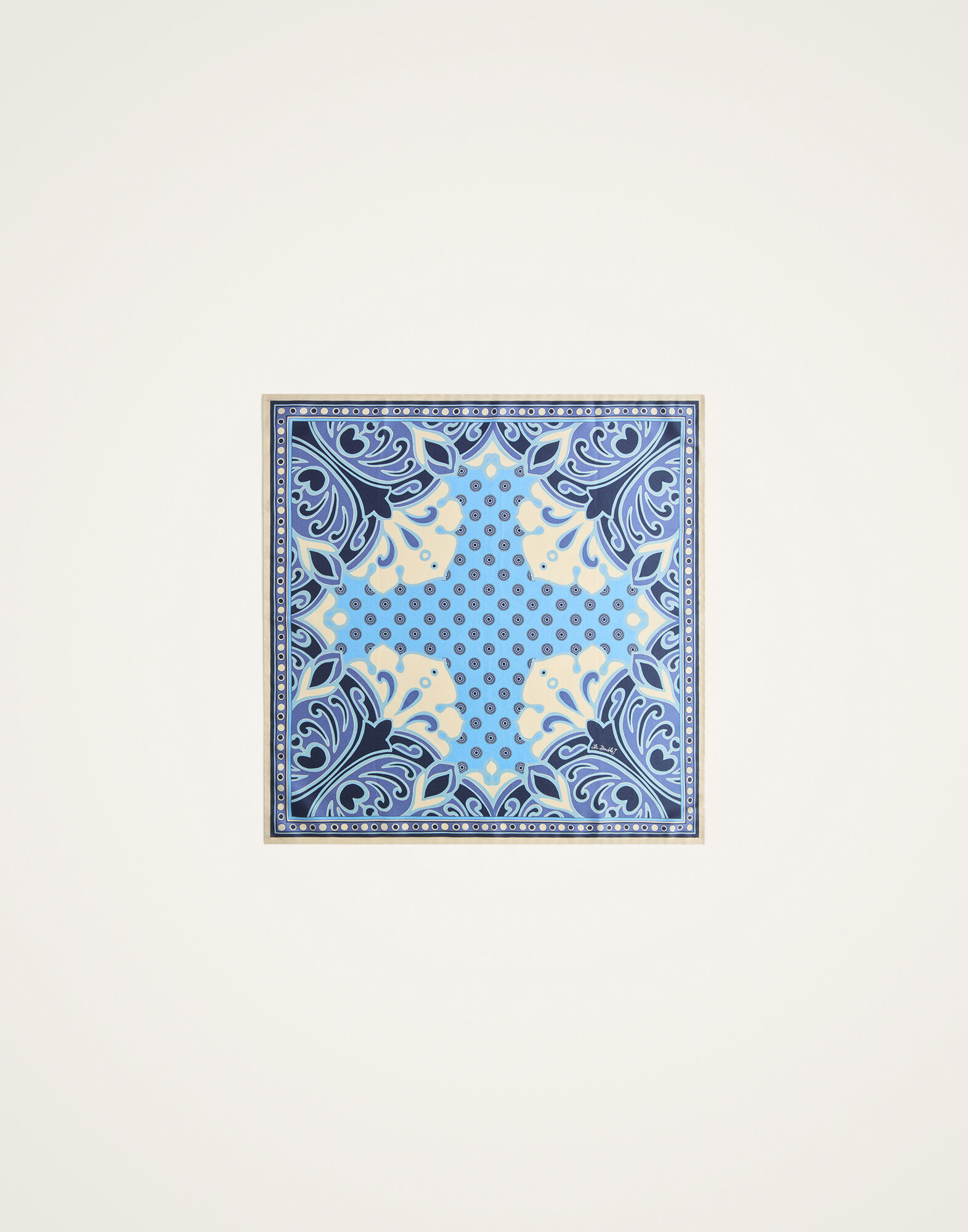 Foulard 45 La DoubleJ: Cocoon Placée Blue SCA0065SIL006