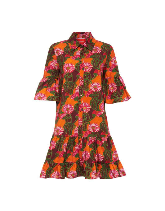 Choux Dress La DoubleJ: Orange Gerber DRE0205COT015