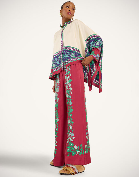 Palazzo Pants La DoubleJ: Regalia Placée Red TRO0026SIL006