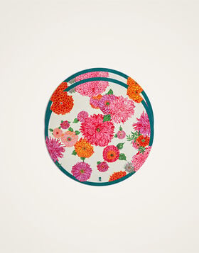 Disk Placemats Set Of 2 La DoubleJ: Bright Blooms Pink PMT0032CRK001