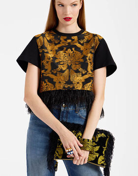 Party Pochette La DoubleJ: Cherubs Black BAG0069JCQ085