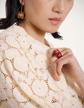 Nefertiti Ring La DoubleJ: Solid Burgundy RIN0004POL005
