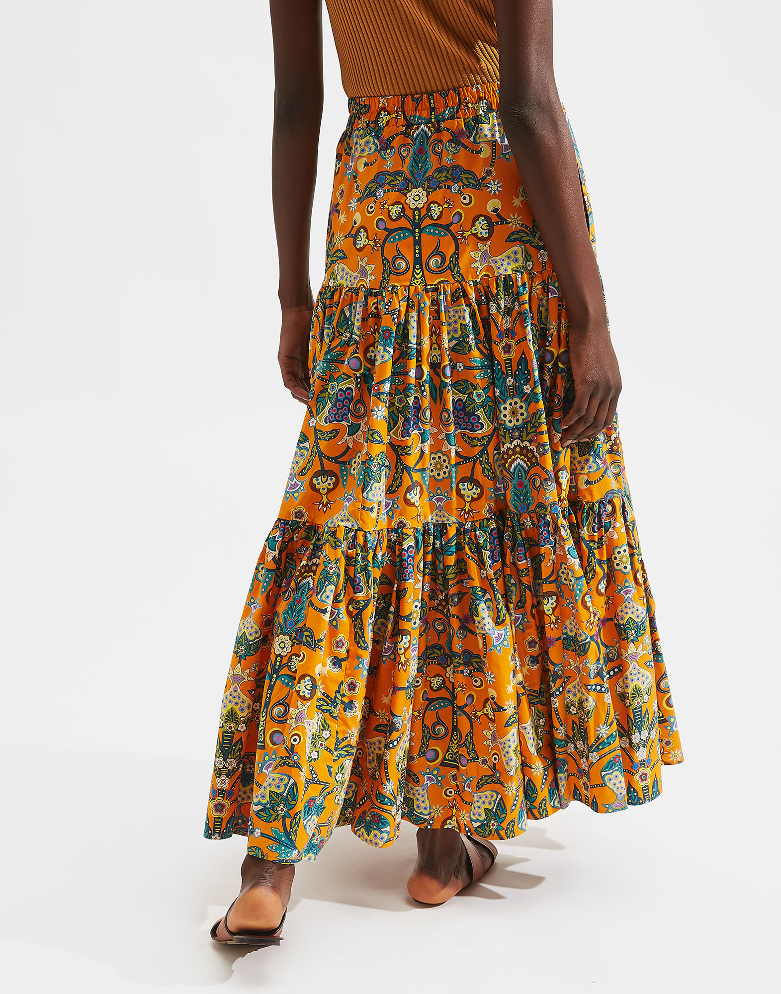 Big Skirt La DoubleJ: Tree Of Life Arancio Big Skirt LaDoubleJ: Tree Of Life Arancio SKI0001COT020