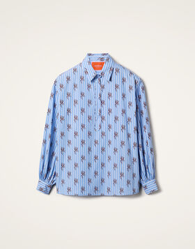 Poet Shirt La DoubleJ: Gryphos Light Blue SHI0055COT059