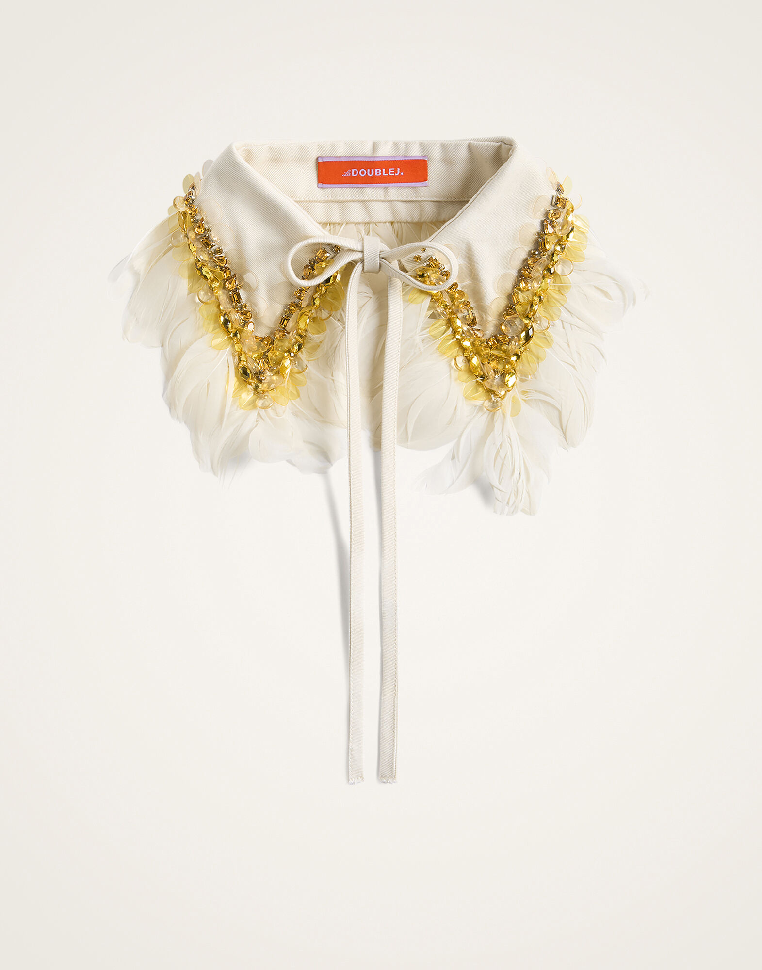 La Scala Collar La DoubleJ: Solid Ecru La Scala Collar La DoubleJ: Solid Ecru SCA0125COT101