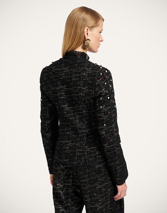 9 To 5 Jacket La DoubleJ: Bicolor Black JAC0200WOL040