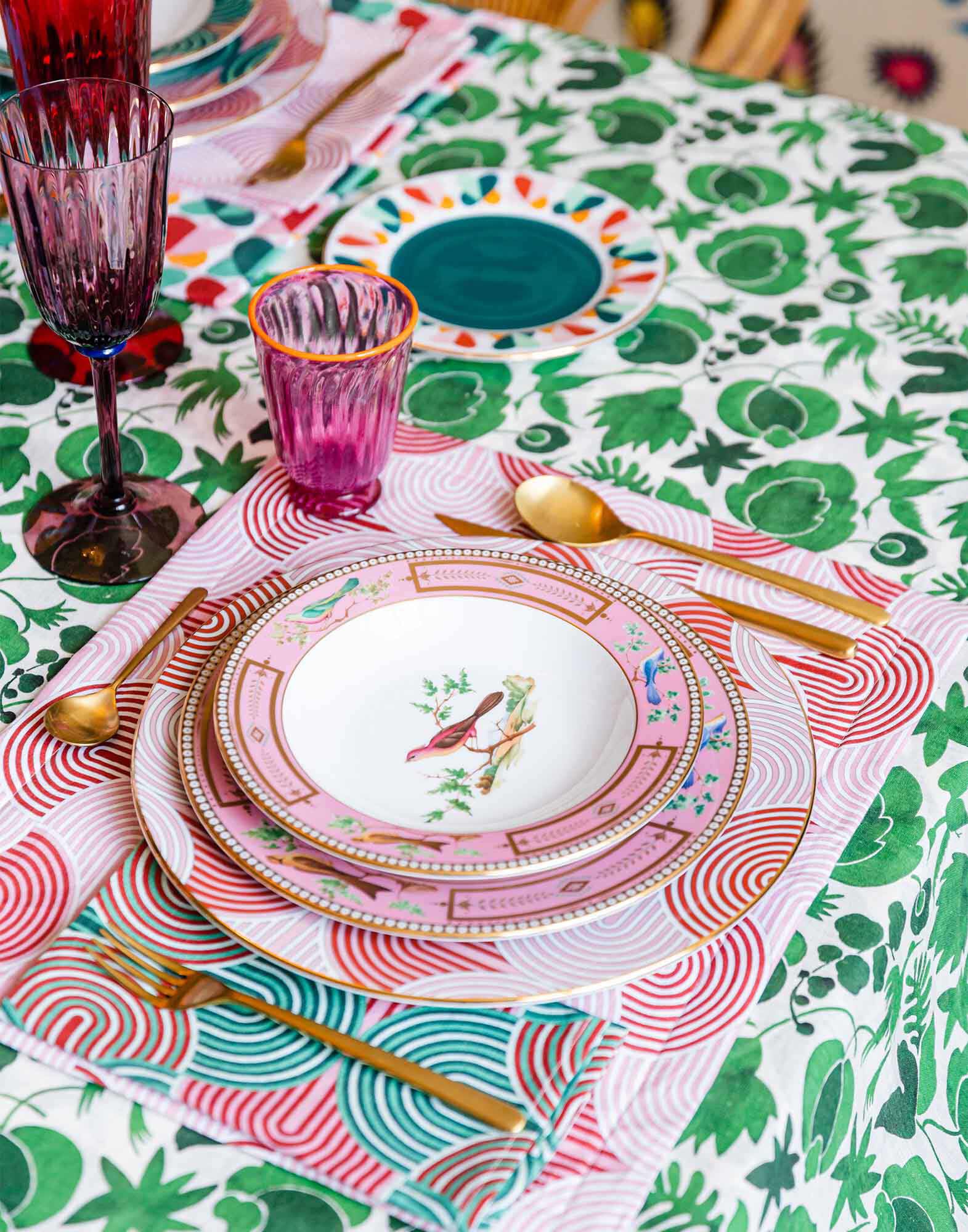 Placemat Set Of 2 La DoubleJ: Slinky Rosso Placemat Set Of 2 La DoubleJ: Slinky Rosso TBM0001LIN005