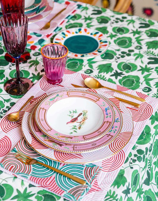 Placemat Set Of 2 La DoubleJ: Slinky Rosso Placemat Set Of 2 La DoubleJ: Slinky Rosso TBM0001LIN005