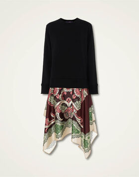 Sporty Foulard Dress La DoubleJ: Portal Placée Brown DRE0639JER040