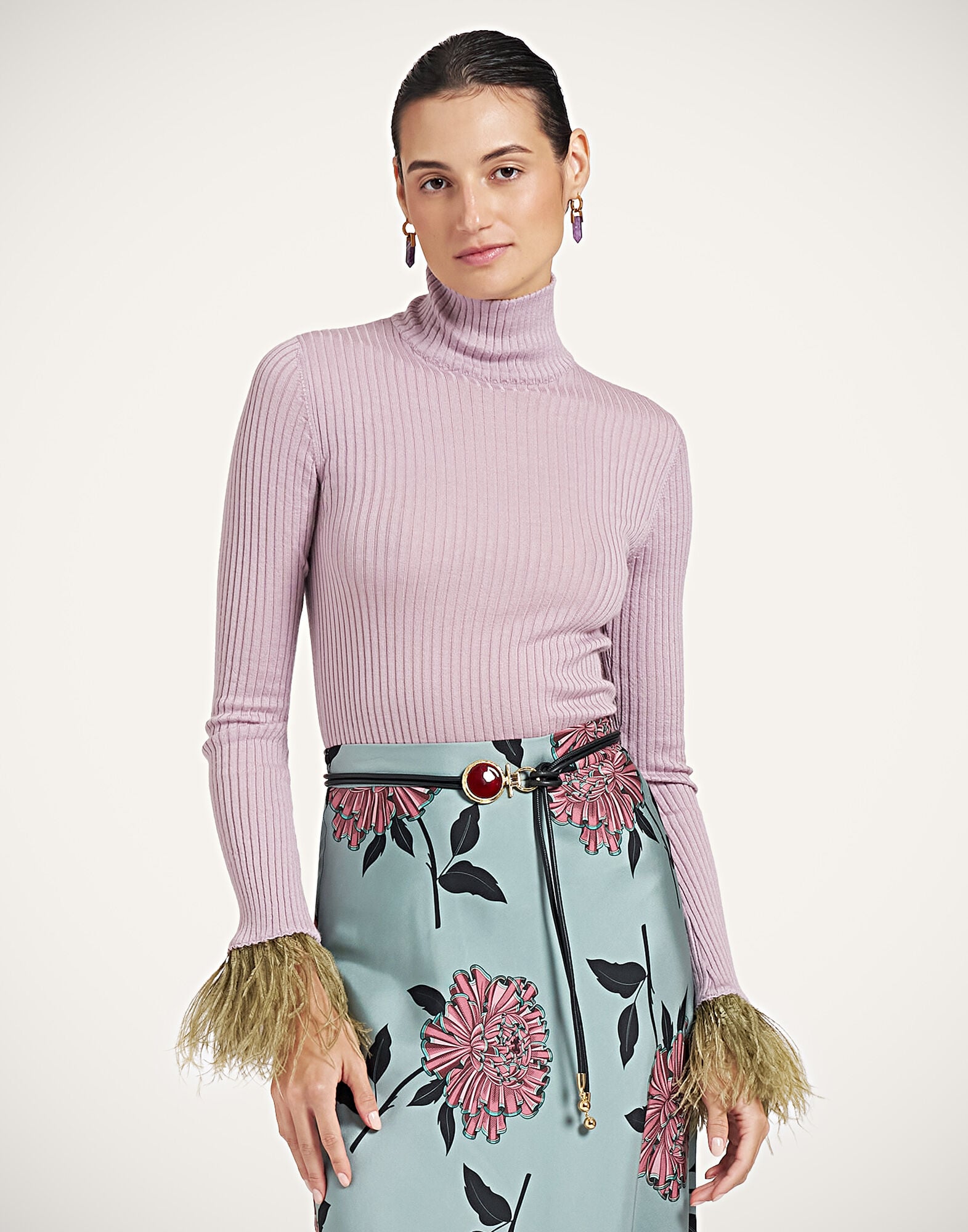 High Kick Top La DoubleJ: Solid Lilac PUL0167KNI091