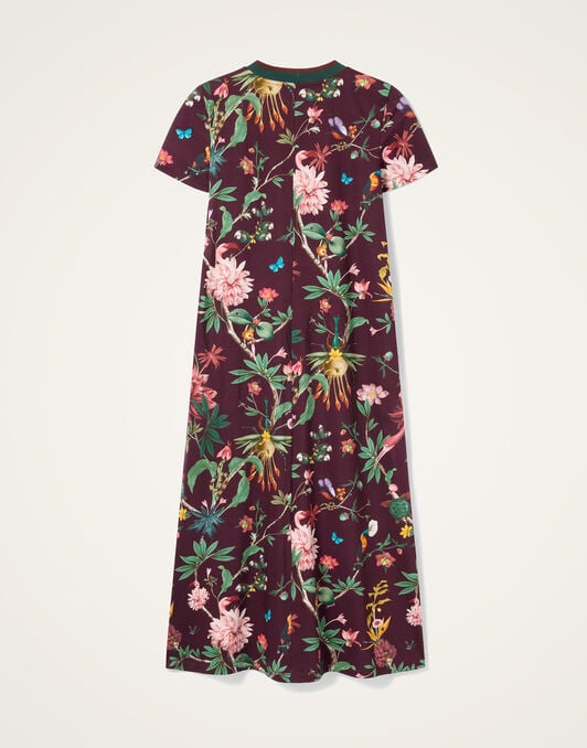 Sporty Swing Dress La DoubleJ: Zooflora Burgundy Sporty Swing Dress La DoubleJ: Zooflora Burgundy DRE0247JER002