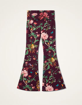 Meditation Pants La DoubleJ: Zooflora Burgundy TRO0055JER020