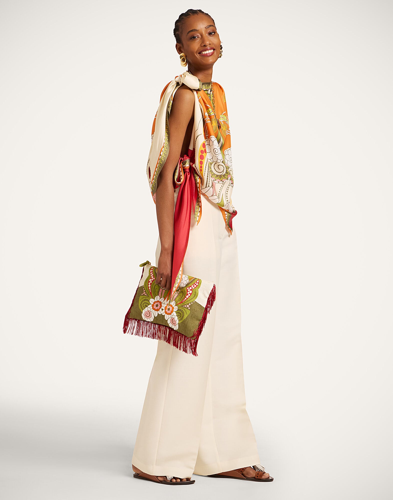 Full-On Foulard La DoubleJ: Ambrosia Placée Orange Full-On Foulard La DoubleJ: Ambrosia Placée Orange SCA0096SIL029